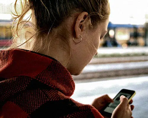 Woman on her smartphone